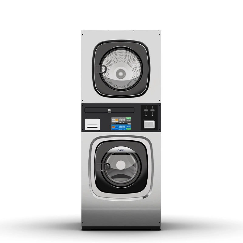 OASIS 10KG Vended Stacked Washer Dryer XH10F, vue de face